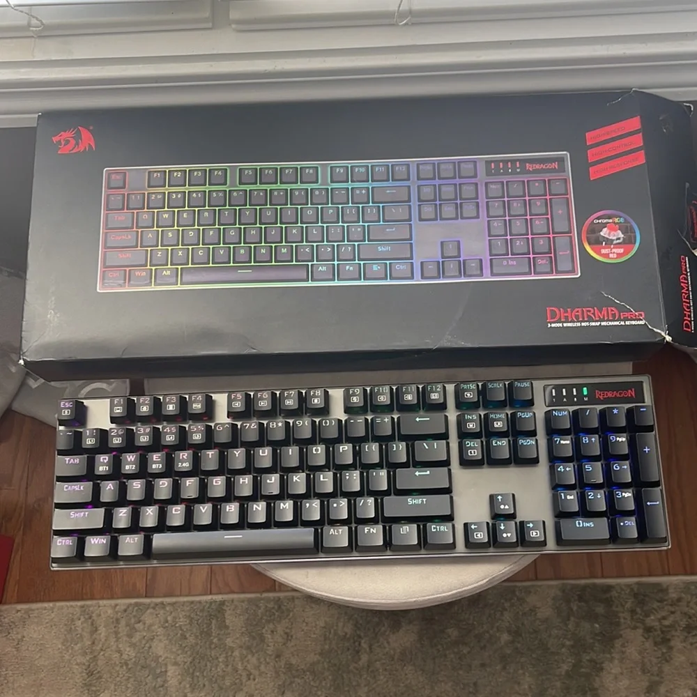 Redragon PRO Wireless RGB Gaming Keyboard, BT/2.4Ghz Tri-Mode